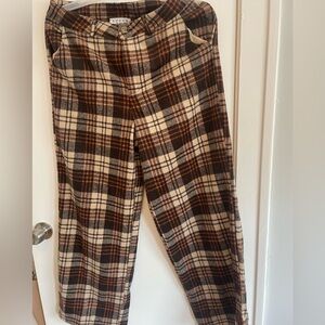 Brown Plaid Trousers